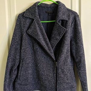 Heathered Knit Moto Jacket